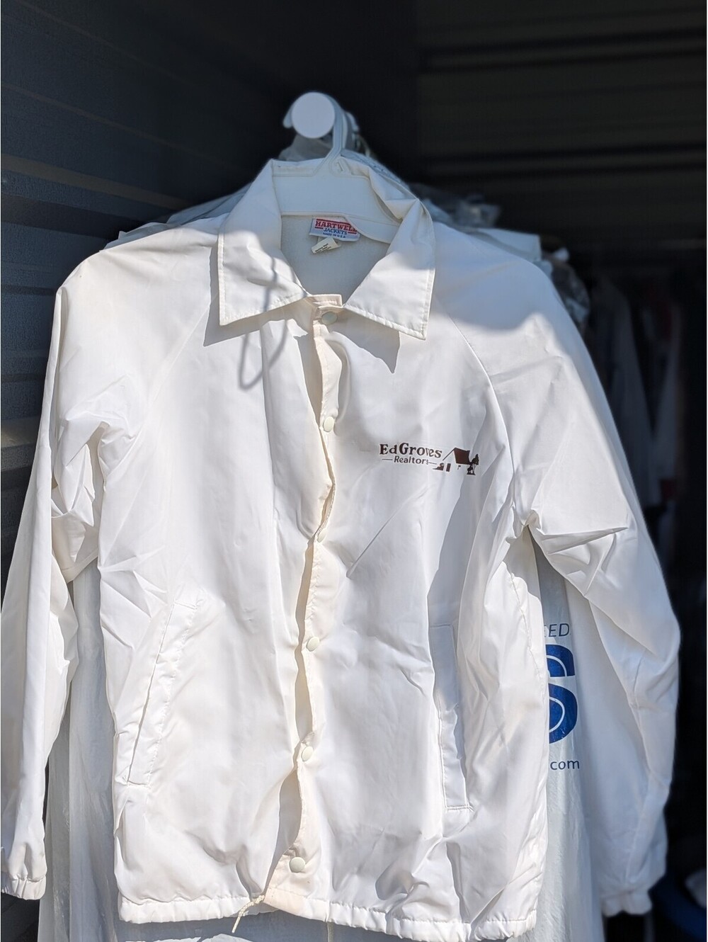 Vintage Hartwell white Ed Groves Realtors jacket